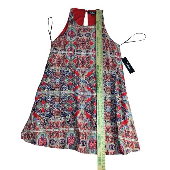 Lulus Design Major Red Print Swing Dress Sleeveless Mini Women Small New NWT - Picture 8 of 8